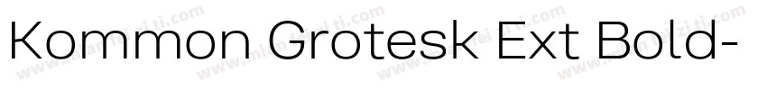 Kommon Grotesk Ext Bold字体转换